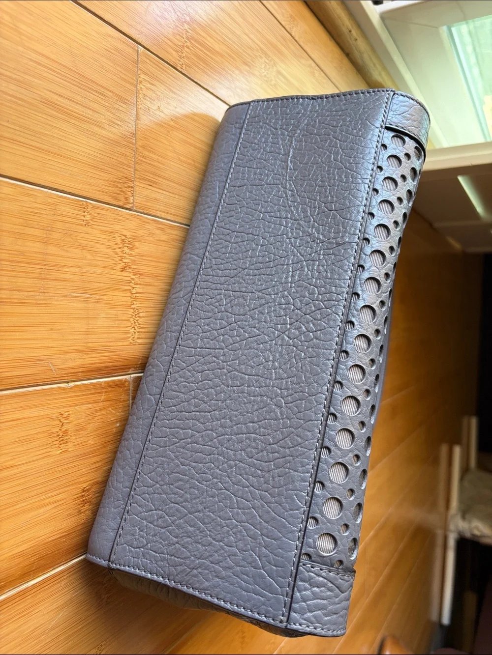 kate spade Perry Lane gray Perforated Leather Satchel